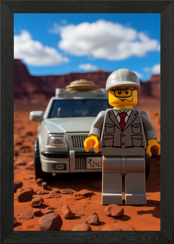 Lego man desert landscape - lego,