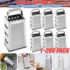 Kitchen Stainless Steel 4-Sided Box Food Grater Vegetable Cheese Slicer Shredder