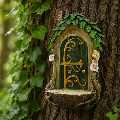 Fairy door green - door,