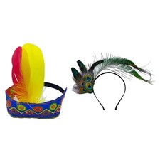 Vintage Peacocks Feather Headpiece FlapperAccessory Women Headbands Hairband