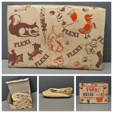 Vintage Childrens Shoe Box FLEXI Advertising Film Photo Prop Worn Shoes Included