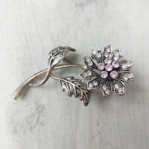 Vintage silver tone - vintage, flower
