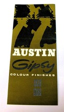AUSTIN Gipsy Car Colour Chart #2134 45284  4x4 4x2