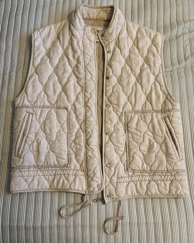 Zara beige quilted gilet size - zara,