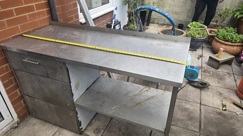 Stainless steel work top table - steel,