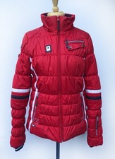 Ladies ICEPEAK Padded Ski Jacket - Red/Navy/White - EUR40 / UK 14