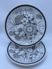 3 x Alfred Meakin Samoa Dinner Plates Retro Vintage Rare