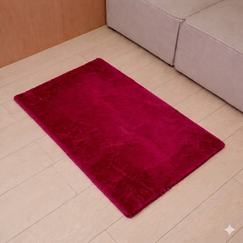 Faux rabbit fur rug soft - rabbit,