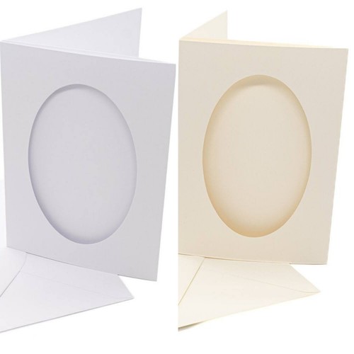 Oval aperture tri fold - oval, a5