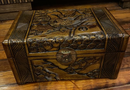 Chinese hand carved camphor - carved,