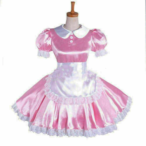 New sissy maid pink - maid, satin