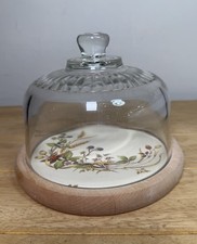 Vintage Floral Round Wood Tile