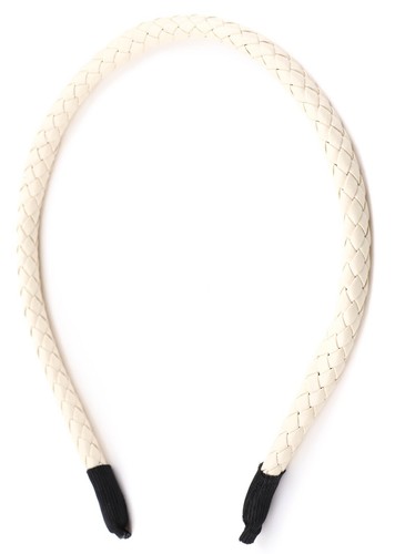 Braided faux leather headband - braided, faux-leather