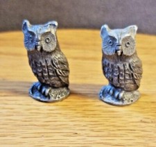 Pewter Owl Figurines 1.5"