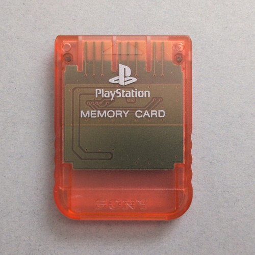 Ps1 memory card clear cherry - ps1,