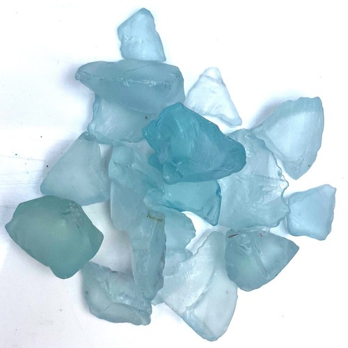 Ice blue crushed - crushed, glass