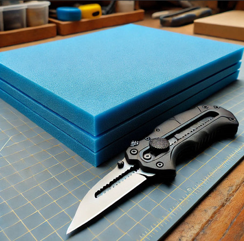 Blue firm quality factory - factory, foam