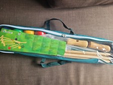 Kids Wooden 4 Croquet Set In