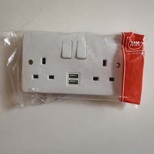 MK Twin Double 2 Gang Switched