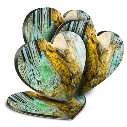 Heart mdf coasters - 4x,