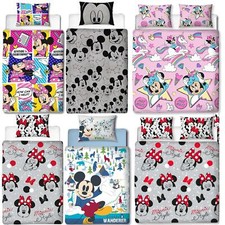 Disney Mickey/Minnie Mouse Duvet Covers Single/Double Reversible Bedding