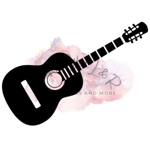 Guitar car sticker - -,
