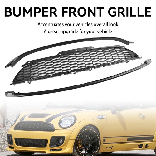 3pcs gloss black front - black,