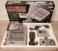 BOXED SNES Super Nintendo Console UK PAL Super Mario World-ONE OWNER- COMPLETE