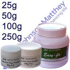 Johnson Matthey Easy-Flo Flux Powder - 25g Bag, 50g, 100g, 250g Pots