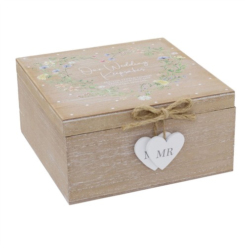 Wedding keepsake box wooden - keepsake,
