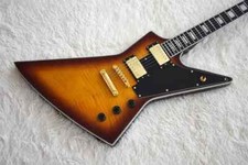 Electric Guitar, Single-wrapped Body with Tiger Pattern and Color Matching Neck