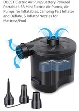 Used D4 OBEST Battery Power Air Pump / Inflatable Air Beds Swim Rings Pool Toys