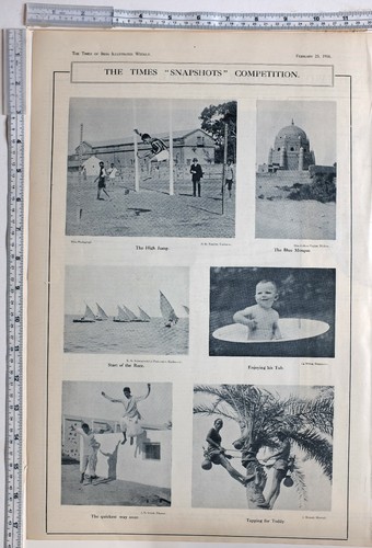 1916 india print - blue, ~