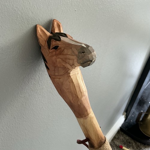 Wooden hiking walking stick - wooden,