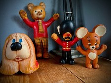 4 Vintage Bendy Toys  - Rupert