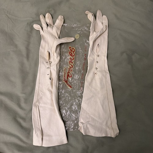 Fownes vintage white kid - fownes,