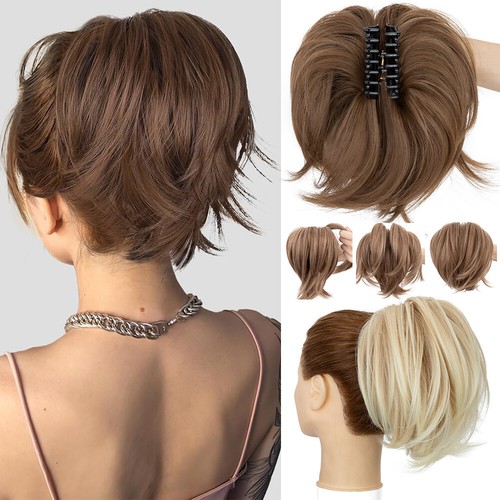 Messy ponytail bun - messy,
