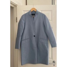 Zara Light Blue Wool Coat –