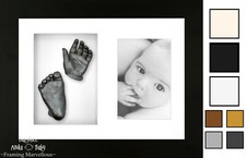 New Baby Casting Kit Black Display Frame Photo 3D Hand Foot Cast Gift BabyRice