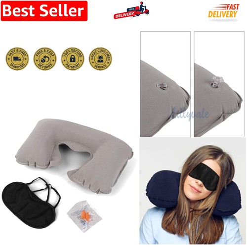 Inflatable travel neck pillow - neck,