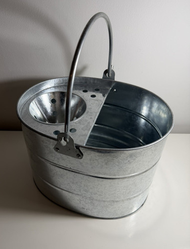12l galvanised metal mop - metal,