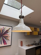 Benjamin Saaflux Industrial Enamel Pendant Lamp Light 15”