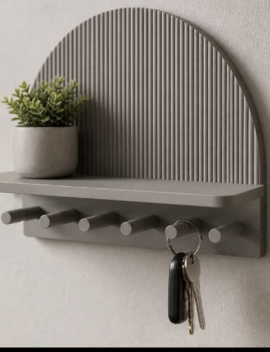 Wall hung shelf and key - hung,