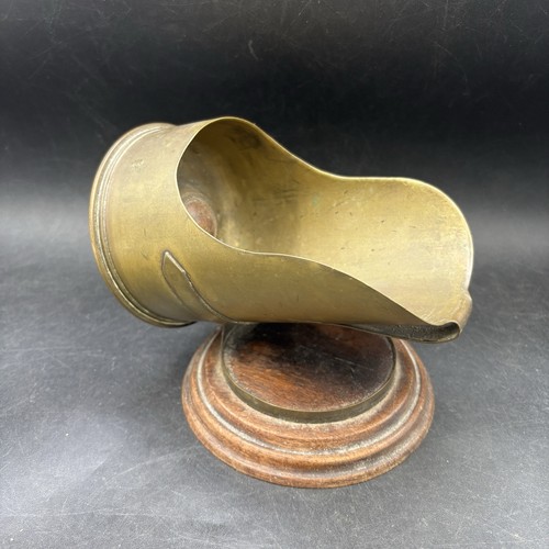 Trench art coal scuttle brass - trench,