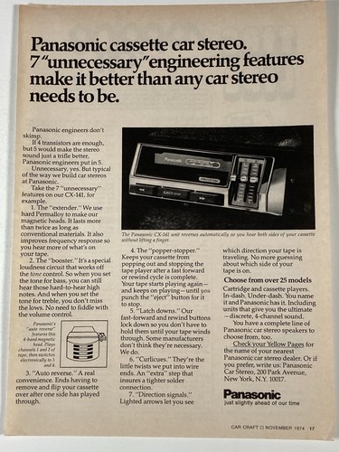 1974 panasonic cassette - 1974,
