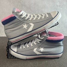 Converse Star Player Mid Sock Grey/White/Pink Womens Trainers Shoes UK5.5/EU38.5