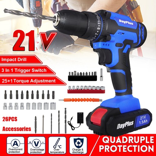 21v cordless drill - cordless, set