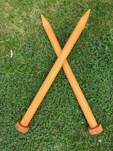 Wooden giant knitting - wooden, needles