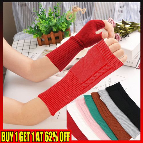 Cashmere fingerless gloves - cashmere,