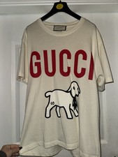 Gucci Cream Lamb Print Cotton